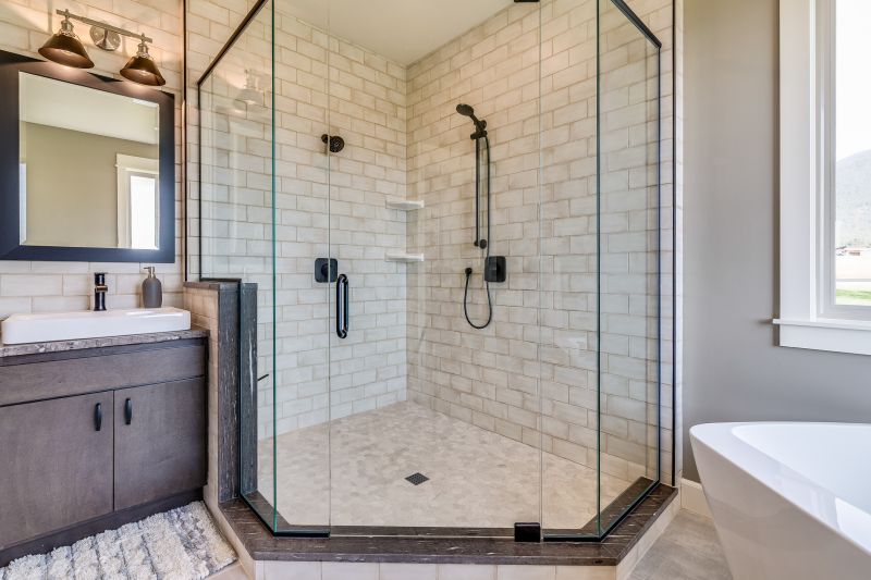 Contemporary Shower with Glass Enclosure